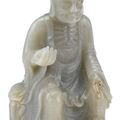 Chinese jade monk carving