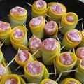 Mini rouleaux chipo/courgettes jaunes