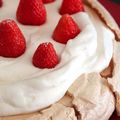 Pavlova à la fraise