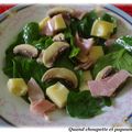 SALADE DU CHEF AUX EPINARDS, POUR GOURMETS