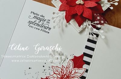 Carte à coulisse Poinsettia - Tutoriel