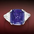 Important platinum, 10.40 carats Kashmir sapphire and diamond ring, Cartier