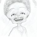Dessin caricature de star: Edith Piaf 