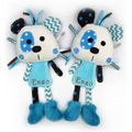 Doudou souris marron bleuDoudou panda marron bleu personnalisépersonnalisé