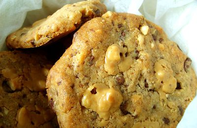 Cookies aux pépites de chocolat, noix de cajou et beurre de cacahuètes