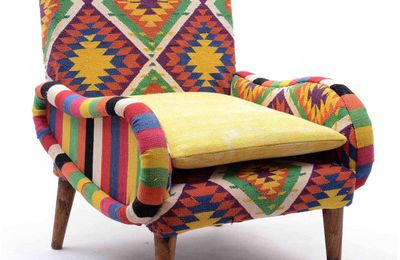 Fauteuil en Tissu Kilim