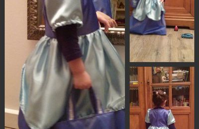 Robe de princesse et petit sac... en bleu!