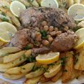 Batata Kbab bel djedj (poulet aux pommes de terre ) 