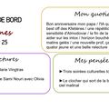 Carnet de bord du 8 au 14 janvier 2025