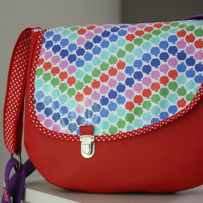 Sac "Lumi" en rouge et pommes 