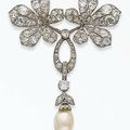 BROCHE PERLE ET DIAMANTS, PAR BOUCHERON