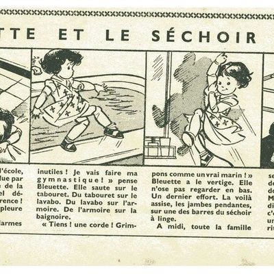 Bleuette et le séchoir à linge