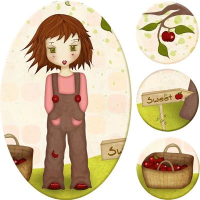 Les pastilles autocollantes Luna Pommes d'Amour