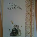 Il n'en fallait pas moins de 3 cartes pour souhaiter à Sylvain et Eric un heureux mariage!!!