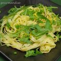 Tagliatelles à la roquette et beurre de citron