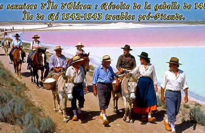 Les sauniers d’Île d’Oléron : Révolte de la gabelle de 1480- Île de Ré 1542-1543 troubles pré-Pitauds