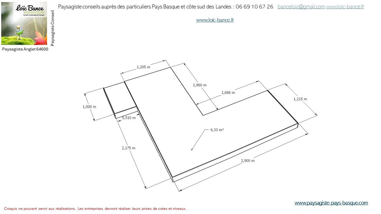 Paysagiste Anglet, étude paysagères massif terrasse SUD.