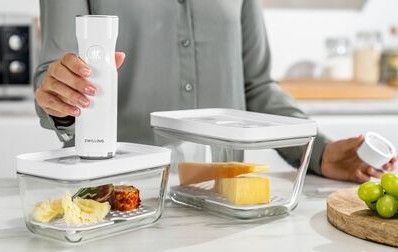 Avec Zwilling, les aliments conservés sous vide dans du verre