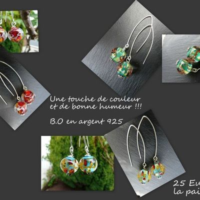 Boucles d'oreilles très très colorées !