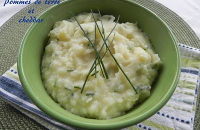 Purée de pommes de terre au cheddar et à la ciboulette, sans gluten