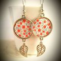 # 002. Boucles d'oreilles fleurs et feuilles