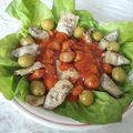 Salade de champignons à la grecque et artichauts poêlés aux olives