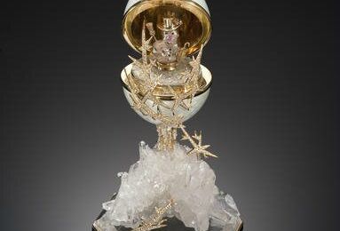 Rough Diamond, Enamel and Gold Egg Creation with Snowman Pendant-"The Winter Egg" By Manfred Wild, Idar-Oberstein, Germany