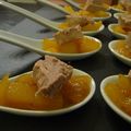 Apéro chic: cuillère de chutney à la mangue et foie gras épicé
