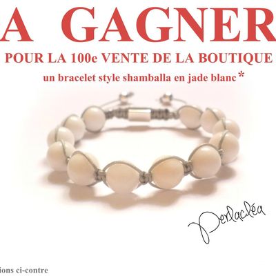 Cadeau à gagner : un bracelet shamballa blanc