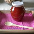 Confiture rhubarbe, fraises, vanille