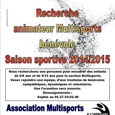 Recherche animateur multisports saison 2014/2015