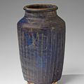 An Iranian fritware albarello, Late 12th - 13th century