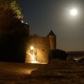 Le chemin de garde un soir de pleine lune - Mont-Saint-Michel