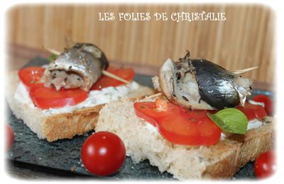 Sardines vapeur en tartinade de chèvre frais (Thermomix tm 5 )