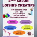 Salon loisirs créatifs de Nazelles-Negron les 5 et 6 octobre 2019
