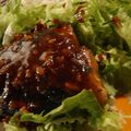 Saumon Teryaki sur lit de salade