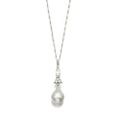 Natural pearl and diamond pendant