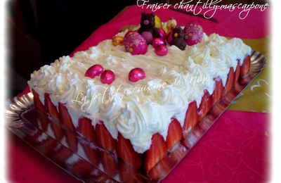 Fraisier chantilly-mascarpone rapide et facile