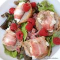 Salade chèvre-lardons-framboises