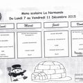 menu du 7 au 11 décembre 2015