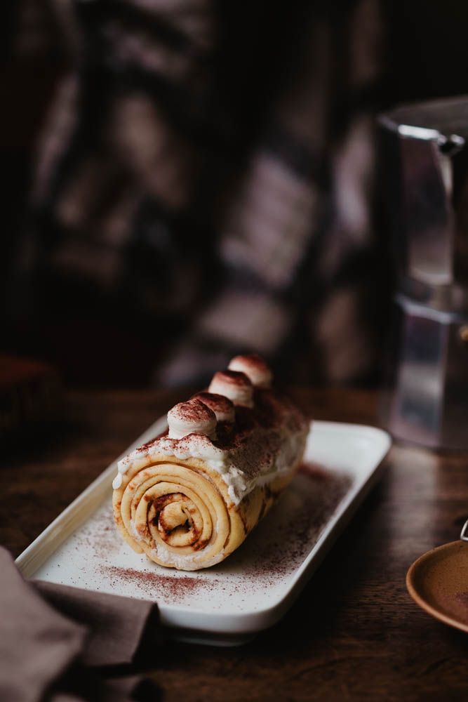 chandeleur, pâte à crêpes, buche de crêpes tiramisu, gateau roulé aux crêpes, facile, tiramisu, recette hiver, mascarpone, chantilly, café
