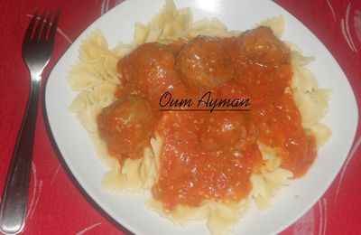 Bolo Balls maison (bolognaise aux boulettes de viande maison)