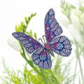 Blue titanium, coloured sapphire and diamond 'butterfly' brooch, Nisan