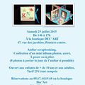 ATELIER MINI ALBUM AU CARRE c'est le 25 juillet! Réservations ouvertes!