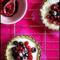 Tarte à la mousse de fromage blanc, fruits rouges & estragon