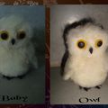 Baby Owl en laine feutrée
