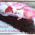 Gâteau choco-fraises