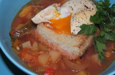 La vie en rose des restachou: soupe girly et oeuf poché