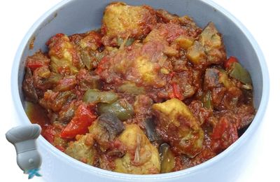 Ragoût de poulet aux aubergines