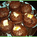 Muffins au chocolat coeur de nougat